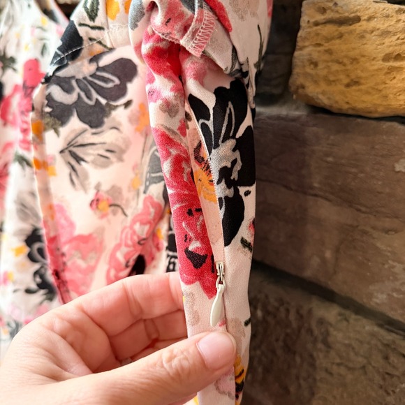 Abercrombie & Fitch M Floral Tiered Ruffle Sundress Mini Dress Coquette Romantic - Picture 7 of 13